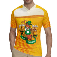 Oktoberfest Bratwurst Hotdog Personalized Rugby Jersey Bavarian Pattern Foam Beer Style