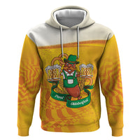 Oktoberfest Bratwurst Hotdog Personalized Zip Hoodie Bavarian Pattern Foam Beer Style