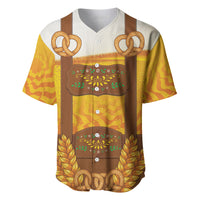 Oktoberfest Lederhosen Pretzel Baseball Jersey Bavarian Pattern Foam Beer Style