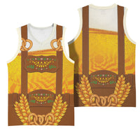 Oktoberfest Lederhosen Pretzel Basketball Jersey Bavarian Pattern Foam Beer Style