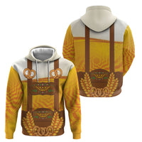 Oktoberfest Lederhosen Pretzel Hoodie Bavarian Pattern Foam Beer Style