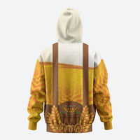 Oktoberfest Lederhosen Pretzel Hoodie Bavarian Pattern Foam Beer Style