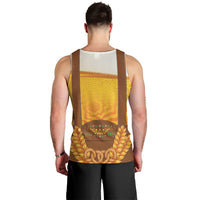 Oktoberfest Lederhosen Pretzel Men Tank Top Bavarian Pattern Foam Beer Style