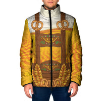 Oktoberfest Lederhosen Pretzel Padded Jacket Bavarian Pattern Foam Beer Style