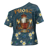 Oktoberfest Eagle Beer Prost Cross Shoulder Shirt Bavarian Polygon Pattern