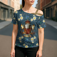 Oktoberfest Eagle Beer Prost Cross Shoulder Shirt Bavarian Polygon Pattern