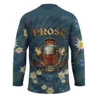 Oktoberfest Eagle Beer Prost Hockey Jersey Bavarian Polygon Pattern
