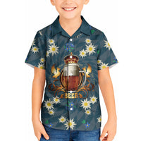 Oktoberfest Eagle Beer Prost Kid Hawaiian Shirt Bavarian Polygon Pattern