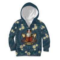 Oktoberfest Eagle Beer Prost Kid Hoodie Bavarian Polygon Pattern