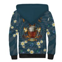 Oktoberfest Eagle Beer Prost Sherpa Hoodie Bavarian Polygon Pattern