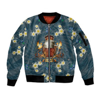 Oktoberfest Eagle Beer Prost Sleeve Zip Bomber Jacket Bavarian Polygon Pattern