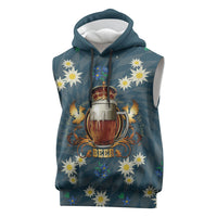 Oktoberfest Eagle Beer Prost Sleeveless Hoodie Bavarian Polygon Pattern