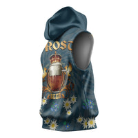 Oktoberfest Eagle Beer Prost Sleeveless Hoodie Bavarian Polygon Pattern