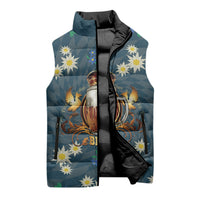Oktoberfest Eagle Beer Prost Sleeveless Puffer Jacket Bavarian Polygon Pattern