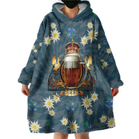 Oktoberfest Eagle Beer Prost Wearable Blanket Hoodie Bavarian Polygon Pattern