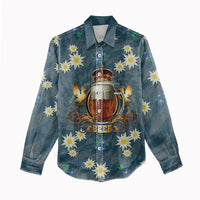 Oktoberfest Eagle Beer Prost Women Casual Shirt Bavarian Polygon Pattern