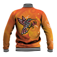 Canada Orange Shirt Day Haida Hummingbird Baseball Jacket September 30 Truth and Reconciliation