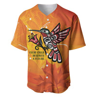 Canada Orange Shirt Day Haida Hummingbird Baseball Jersey September 30 Truth and Reconciliation