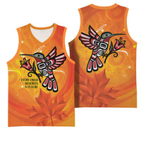 Canada Orange Shirt Day Haida Hummingbird Basketball Jersey September 30 Truth and Reconciliation