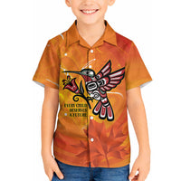 Canada Orange Shirt Day Haida Hummingbird Hawaiian Shirt September 30 Truth and Reconciliation