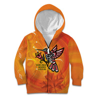 Canada Orange Shirt Day Haida Hummingbird Kid Hoodie September 30 Truth and Reconciliation