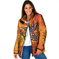 Canada Orange Shirt Day Haida Hummingbird Padded Jacket September 30 Truth and Reconciliation