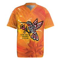 Canada Orange Shirt Day Haida Hummingbird Rugby Jersey September 30 Truth and Reconciliation
