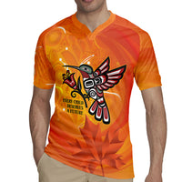 Canada Orange Shirt Day Haida Hummingbird Rugby Jersey September 30 Truth and Reconciliation