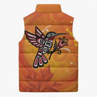 Canada Orange Shirt Day Haida Hummingbird Sleeveless Puffer Jacket September 30 Truth and Reconciliation
