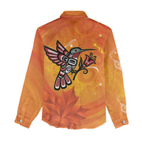 Canada Orange Shirt Day Haida Hummingbird Women Casual Shirt September 30 Truth and Reconciliation