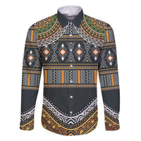 Africa Ethnic Native Pattern Family Matching Long Sleeve Bodycon Dress and Hawaiian Shirt LT9 - Wonder Print Shop