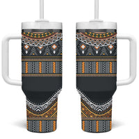 Africa Ethnic Native Pattern Tumbler With Handle - Wonder Print Shop