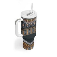 Africa Ethnic Native Pattern Tumbler With Handle - Wonder Print Shop