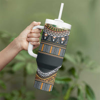 Africa Ethnic Native Pattern Tumbler With Handle - Wonder Print Shop