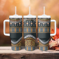 Africa Ethnic Native Pattern Tumbler With Handle - Wonder Print Shop
