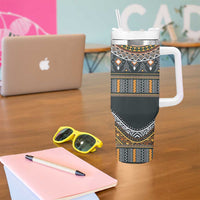 Africa Ethnic Native Pattern Tumbler With Handle - Wonder Print Shop
