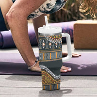 Africa Ethnic Native Pattern Tumbler With Handle - Wonder Print Shop