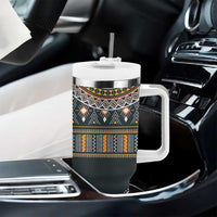 Africa Ethnic Native Pattern Tumbler With Handle - Wonder Print Shop