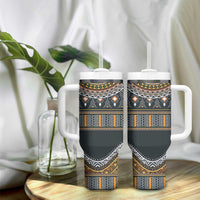 Africa Ethnic Native Pattern Tumbler With Handle - Wonder Print Shop