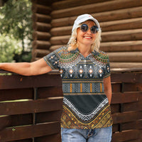 Africa Ethnic Native Pattern Women Polo Shirt - Wonder Print Shop