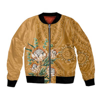 Africa King Proteas Dashiki Motif Bomber Jacket Gold Style LT9 - Wonder Print Shop