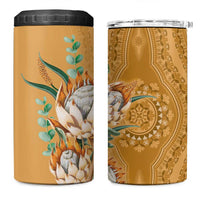 Africa King Proteas Dashiki Motif 4 in 1 Can Cooler Tumbler Gold Style LT9 - Wonder Print Shop