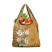 Africa King Proteas Dashiki Motif Grocery Bag Gold Style