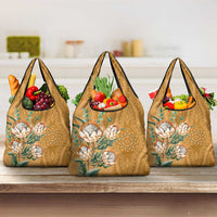 Africa King Proteas Dashiki Motif Grocery Bag Gold Style