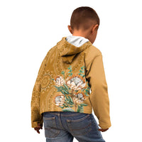 Africa King Proteas Dashiki Motif Kid Hoodie Gold Style - Wonder Print Shop