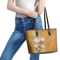 Africa King Proteas Dashiki Motif Leather Tote Bag Gold Style - Wonder Print Shop