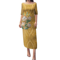 Africa King Proteas Dashiki Motif Puletasi Gold Style - Wonder Print Shop