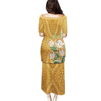 Africa King Proteas Dashiki Motif Puletasi Gold Style - Wonder Print Shop