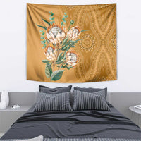 Africa King Proteas Dashiki Motif Tapestry Gold Style - Wonder Print Shop