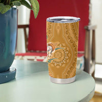 Africa King Proteas Dashiki Motif Tumbler Cup Gold Style - Wonder Print Shop